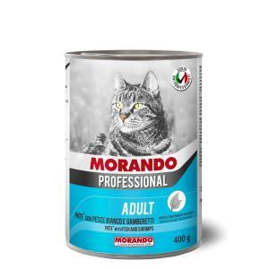 Professional adult cat patè con pesce bianco e gamberetti 400gr