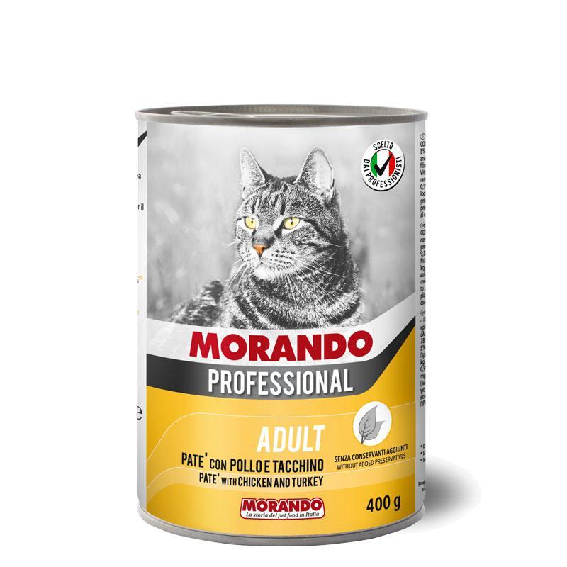 morando-professional-adult-cat-patu00e8-con-pollo-e-tacchino-405gr