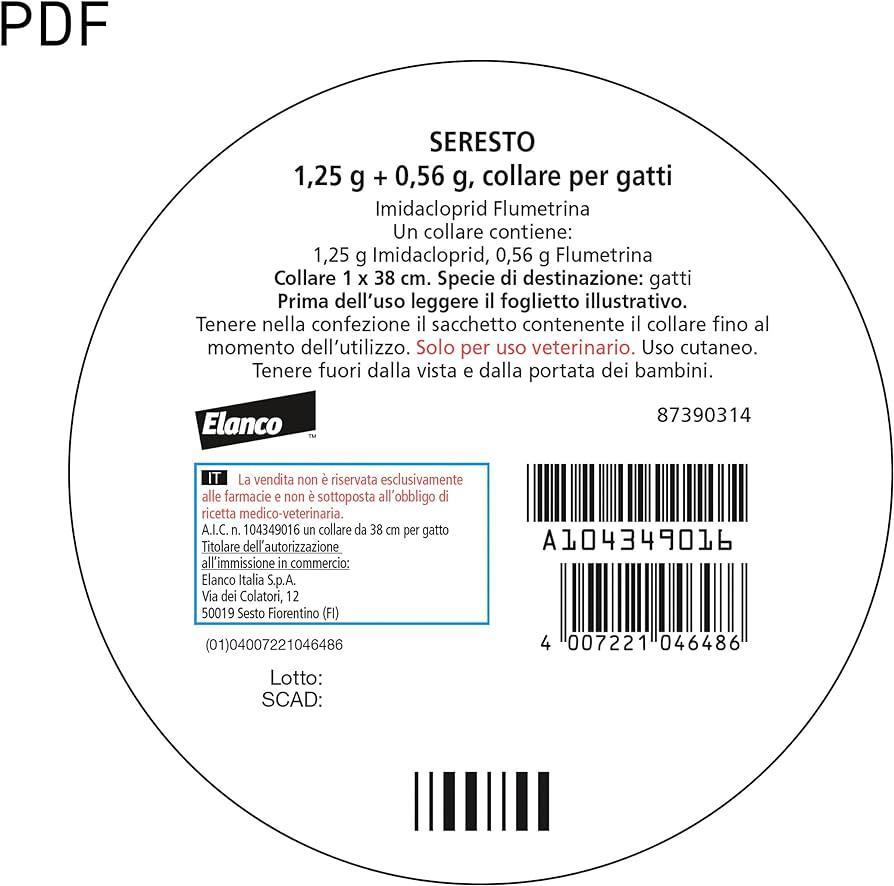 Collare antiparassitario Seresto Gatto