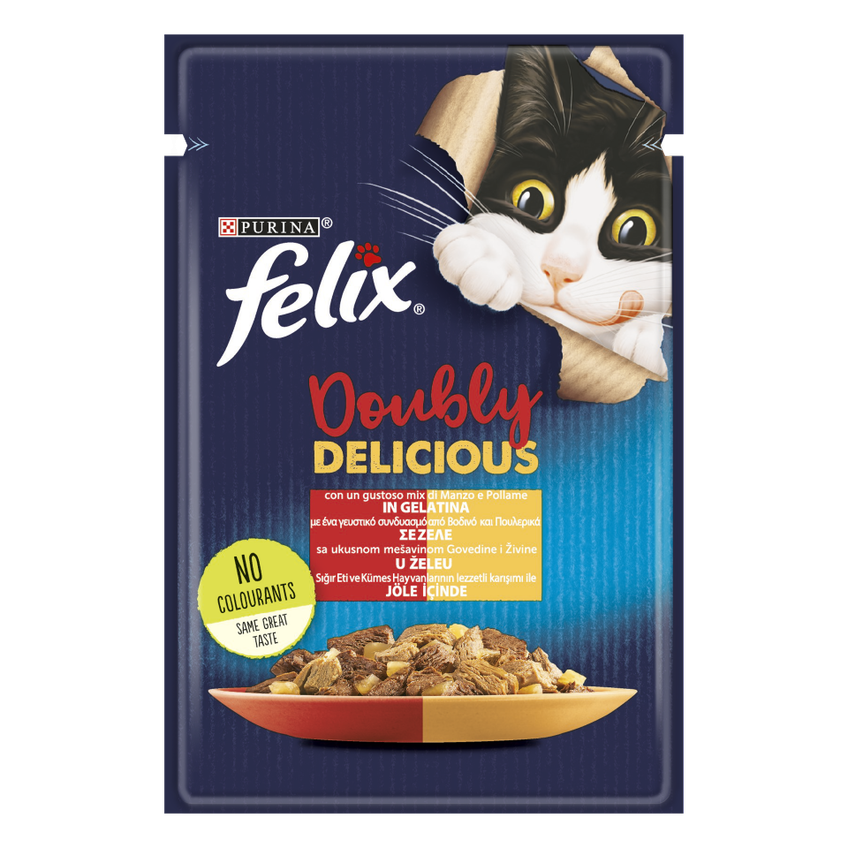 Felix Le Ghiottonerie Cat con manzo e pollame 100gr