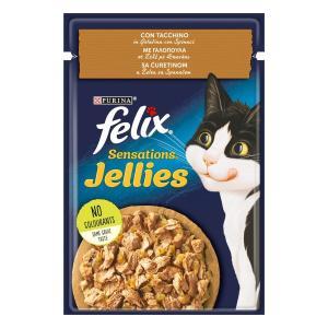 Felix sensations jellies cat con tacchino e spinaci 85gr