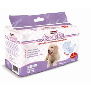 Assorbipiù pannolini assorbenti per cani medium 12 pz