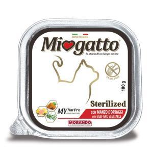 Miogatto sterilized con manzo e ortaggi per gatti 100gr