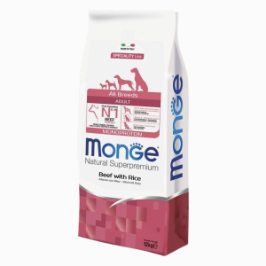 Natural superpremium all breeds adult monoprotein crocchette cane con manzo e riso 12 kg