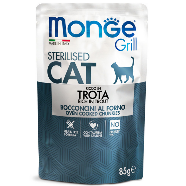 Monge Grill Buste Sterilised Trota 85gr