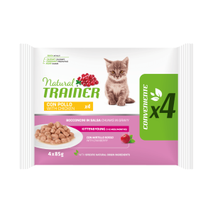 Cat kitten&young con pollo 4x85gr