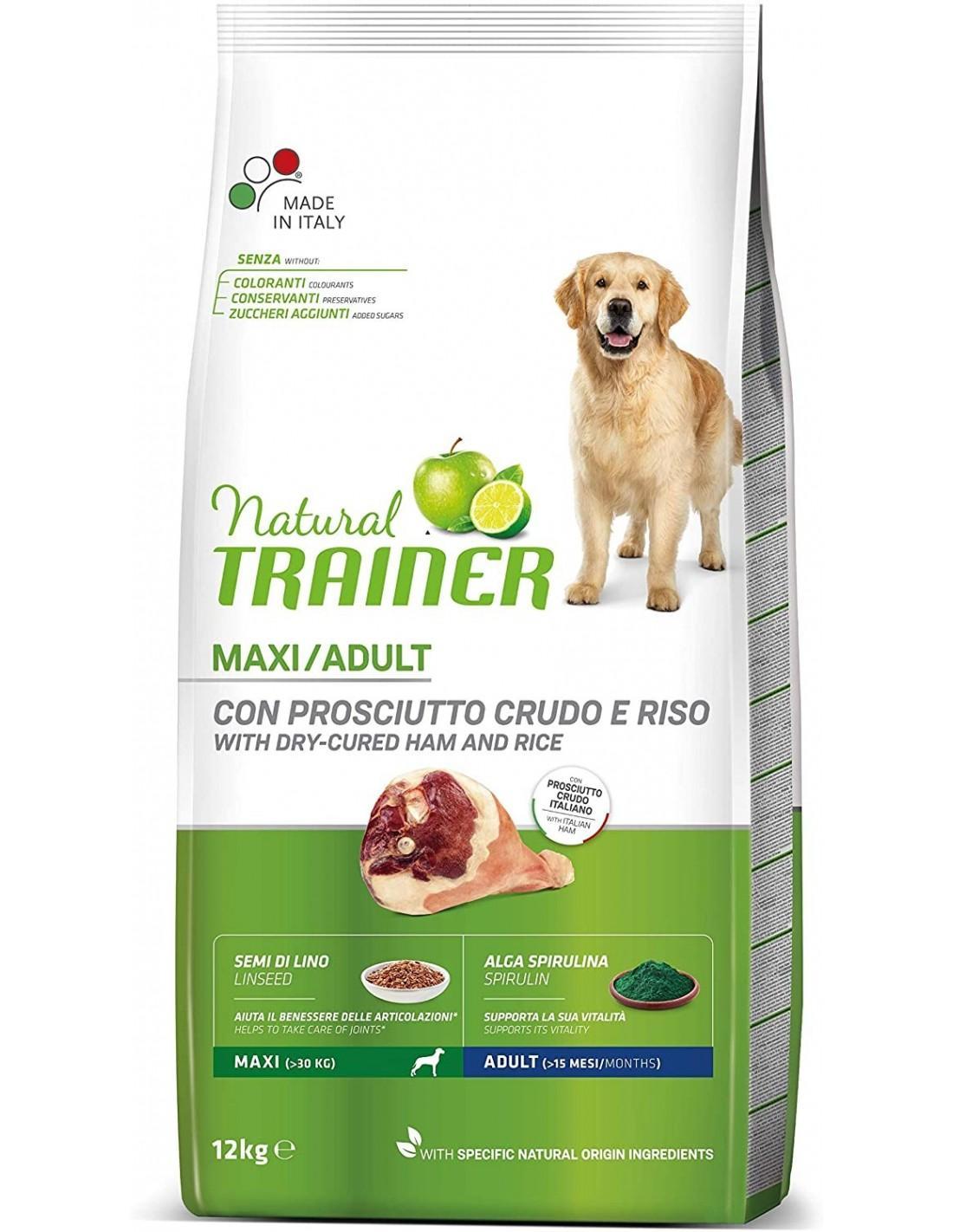 natural-trainer-maxi-adult-dog-crocchette-prosciutto-crudo-e-riso-12kg