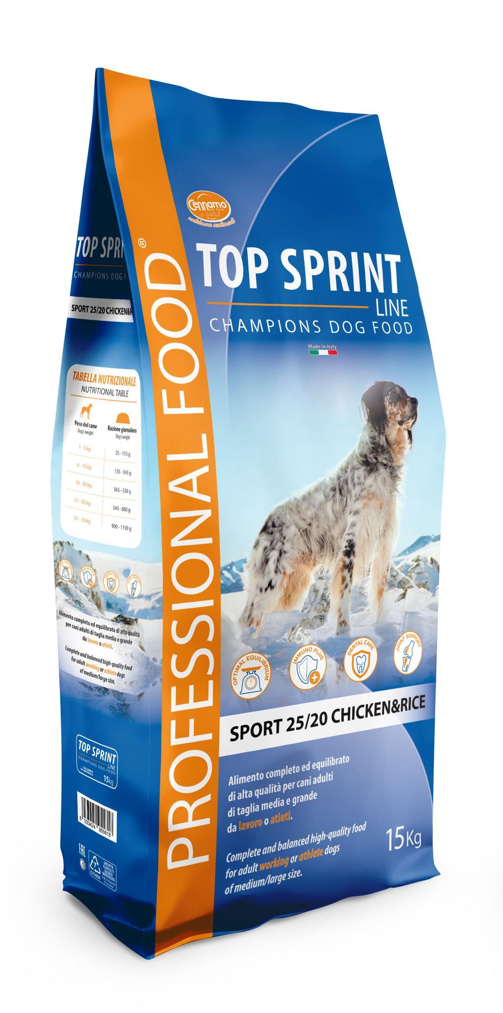 top-sprint-sport-25/20-adult-dog-crocchette-pollo-e-riso-15kg