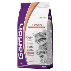 Gemon cat kitten crocchette con salmone e riso 2kg