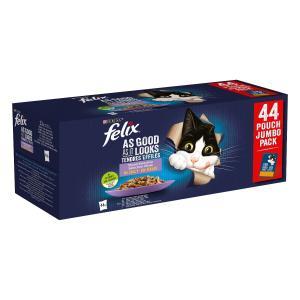 Felix multipack gatto con pollo manzo salmone e tonno 44x85 gr