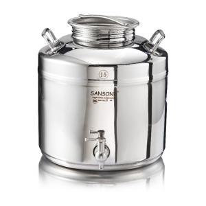 Fustino saldato europa  acciaio inox 15 lt