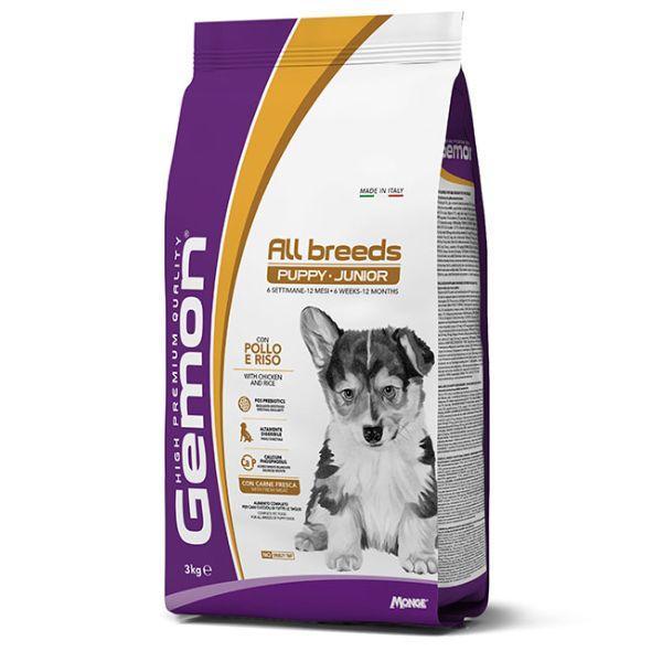 gemon-dog-medium-puppy&junior-crocchette-pollo-e-riso-3kg