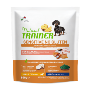 Natural  sensitive dog crocchette salmone e cereali integrali 800gr