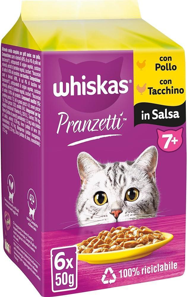 whiskas-pranzetti-cat-7+-con-pollo-e-con-tacchino-6x50gr