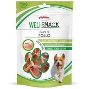 Welisnack sushi di pollo per cani 75g