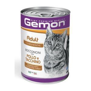 Gemon cat adult bocconcini con pollo e tacchino 415gr