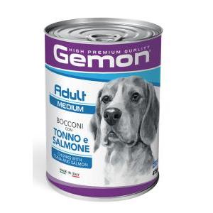 Gemon dog adult medium bocconi con tonno e salmone 415gr