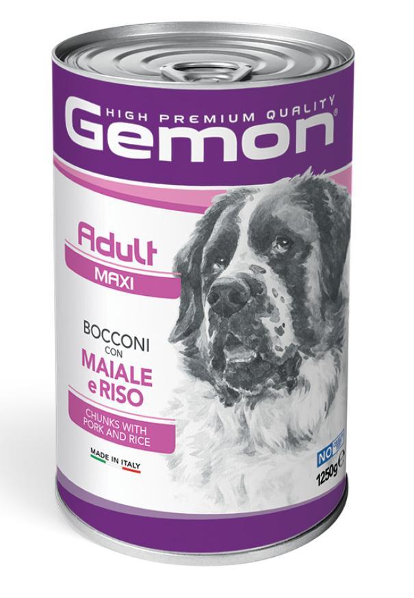 gemon-maxi-adult-dog-bocconi-con-maiale-e-riso-1250gr