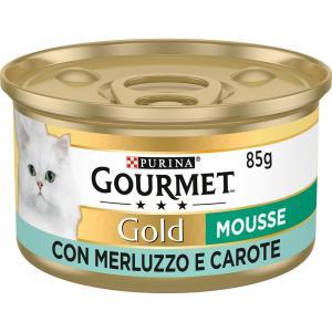 Gourmet gold gatti mousse con merluzzo e carote 85 gr