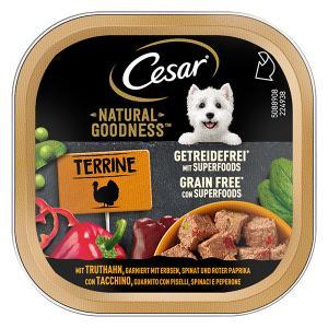 Natural goodness terrine con tacchino, piselli,spinaci e peperone per cani 100 gr