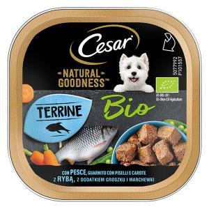 Natural goodness terrine bio con pesce, piselli e carote per cani 100 gr