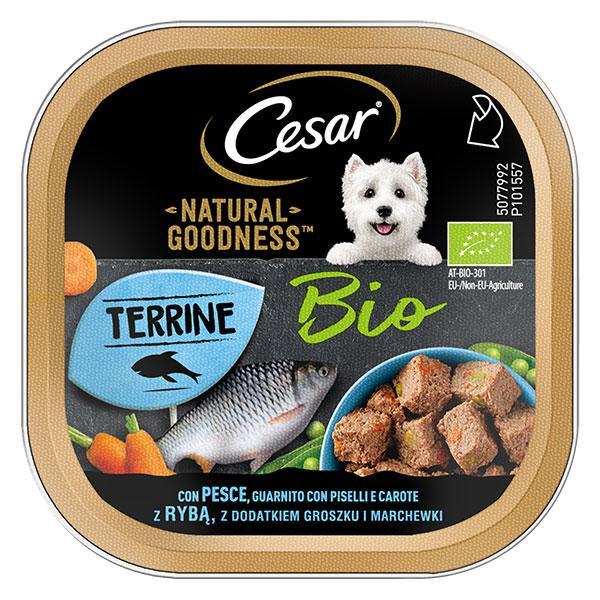 cesar-natural-goodness-terrine-bio-con-pesce,-piselli-e-carote-per-cani-100-gr